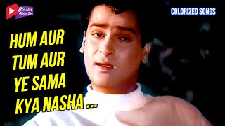 Hum Aur Tum Aur Ye Sama Kya Nasha Nasha Sa Hai  COLORIZED Song  Mohd Rafi  Dil Deke Dekho 1959 [upl. by Jecho]