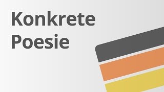 Konkrete Poesie  Deutsch  Textanalyse und interpretation [upl. by Eelsew530]