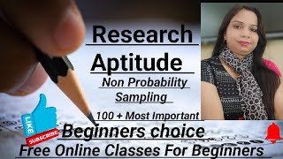 Non probability Sampling Reasearch Aptitude Convience judgement Quota  Sampling [upl. by Caneghem]