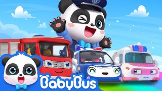 Super Rescue Team in Surprise Eggs  Fire Truck Police Car  Kids Song  Kids Cartoon  BabyBus [upl. by Htebasyle825]