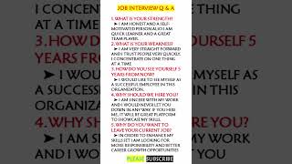 job interview questions and answer interview answerenglish [upl. by Nehcterg]