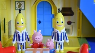 Peppa Pig Full Episode PlayDoh Bananas in pajamas New House Story Peppa pig toys WOW [upl. by Jessie436]