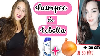 MI EXPERIENCIA CON EL SHAMPOO DE CEBOLLAcomo hacer crecer el cabello rápido [upl. by Lleznod91]