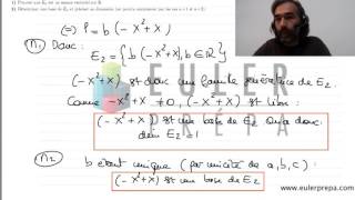 4 Exercice n°3 Base et dimension dun sousespace vectoriel Prépa HEC  ECE  ECS  Maths Sup [upl. by Eixam525]