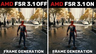 Marvels SpiderMan Remastered  AMD FSR 31 Frame Generation OFF vs ON  Official Update [upl. by Gilbertine484]