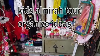 Indian toddler almirah organization  how to organize kids wardrobecupboardBaby girl closet tour [upl. by Haymo760]