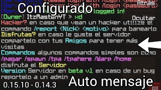 Plugin AutoMensaje  Configurado  Craftsman y Mastercraft  ⟩⟩01510  0143 ⟨⟨ [upl. by Diamond671]