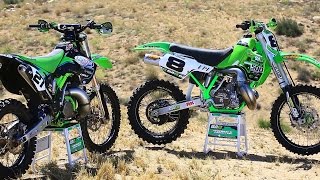 Kawasaki KX 250 2 Stroke vs KX 500 2 Stroke  Dirt Bike Magazine [upl. by Gnat]