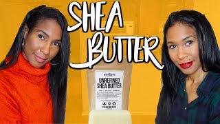 SHEA BUTTER HAIR HACKS SHEA BUTTER BENEFITS AND USES FOR HAIR [upl. by Zins]