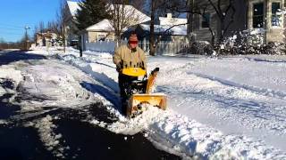 Wombat Snow Thrower  Actual Use [upl. by Kwapong971]