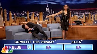 Fast Family Feud with Taraji P Henson [upl. by Ateuqal]