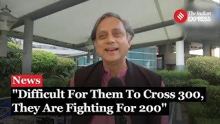 Election 2024 Congress MP Shashi Tharoor Takes Jibe At quot400 Paarquot Call Of BJP [upl. by Bakki]