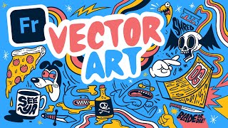 How To Make Vector Art in Adobe Fresco From Sketch to Finished Products [upl. by Dnalkrik793]