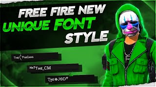 Free Fire New Trending Font Style  Free Fire Name Style  Small Text Fonts [upl. by Deana72]