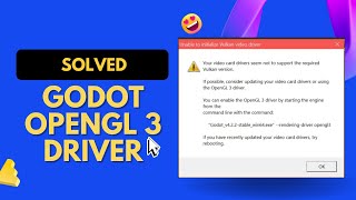 Solved  Godot OpenGl 3 Driver issue  video driver card issue godot [upl. by Lelah932]