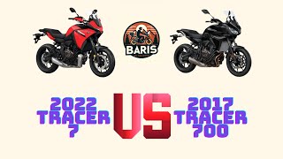 2017 Yamaha Tracer 700 ile 2022 Yamaha Tracer 7 Karşılaştırması [upl. by Balsam]