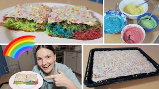 Bunter Papageienkuchen • Regenbogenkuchen vom Blech • Sabrina Andexer [upl. by Wang]