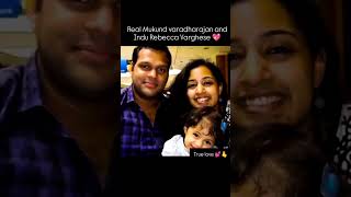 Real pair❣️💓 Mukund Varadharajan and Indhu Rebecca Varghese❤💞 [upl. by Hawley]