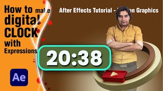 Creating The Advanced Digital Clock With Expressions  v29 After Effects Tutorials [upl. by Rehpotsyrhc]