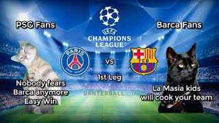 CAT MEMES PSG 23 FC Barcelona  QuarterFinal 1st Leg  Champions League 202324 [upl. by Hujsak197]