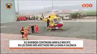 Els Bombers continuen amb els rescats en les zones més afectades per la DANA a València [upl. by Ailices]