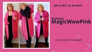 Jak zrobić na drutach kardigan MagicWowPink [upl. by Allisurd478]