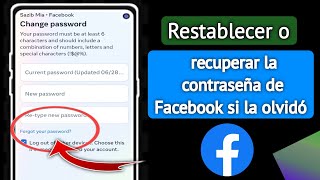 Cómo restablecer o recuperar la contraseña de Facebook si la olvidaste [upl. by Amil]