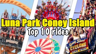 Top 10 rides at Luna Park Coney Island  2022 [upl. by Giselbert441]