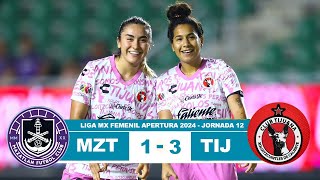 Mazatlan vs Tijuana Femenil 13 Resumen Goles 2024 [upl. by Akihc]