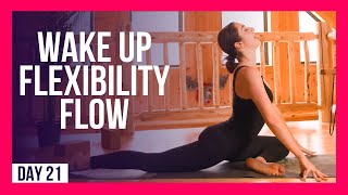 10 min Full Body Flexibility Yoga To WAKE UP – Day 21 MORNING YOGA FOR FLEXIBILITY [upl. by Sorgalim542]