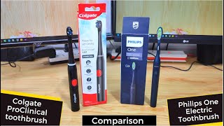 Philips One VS Colgate ProClinical Electric Toothbrush  detail comparison and review [upl. by Nired467]