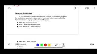 DBMS 16 Database Languages DDLDMLTCLDCL [upl. by Ingold]