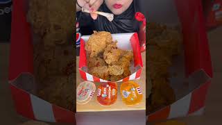 ASMR EATING KFC CHICKEN LEG PIECE spiceasmr food [upl. by Glaudia]