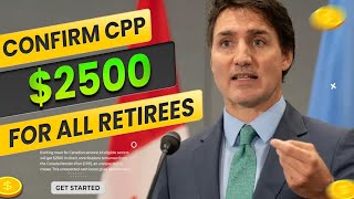 Surprising CPP Increase 2500 Direct Deposits for All Canadian Seniors Tomorrow [upl. by Pieter]