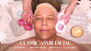 ASMR Facial  Dermaplaning Hydrafacial Face Mask amp Ice Globes [upl. by Mahmud]