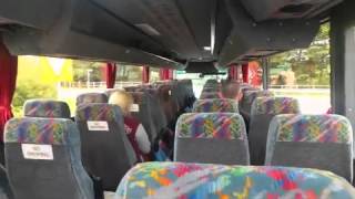 Service X28 Tetleys Coaches Volvo B7R Plaxton Premiere RIL 1756 [upl. by Oruhtra370]