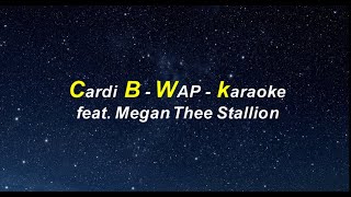 Cardi B  WAP feat Megan Thee Stallion karaoke [upl. by Introc]