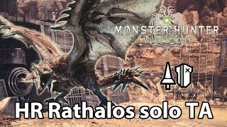 MHWorld  Special Arena HR Rathalos solo TA Lance  219 [upl. by Finnie]