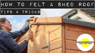 How to Felt a Shed Roof  Tips amp Tricks  The Carpenters Daughter [upl. by Antebi]