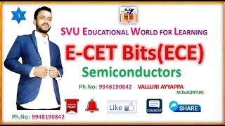 ECET bits on Electronic devices and circuits ECET Model bits for ECE branchSemiconductors3 [upl. by Dnalor131]