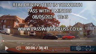 REAL DRIVING TEST ROUTE IN TOLWORTH 9 [upl. by Ocsisnarf]