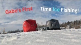 Gabes First Time Ice Fishing [upl. by Owades]