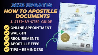 UPDATED ANO ANG APOSTILLE  PAANO MAGPAAPOSTILLE NG DOCUMENTS NGAYONG 2023  COMPLETE PROCESS [upl. by Gaylord]