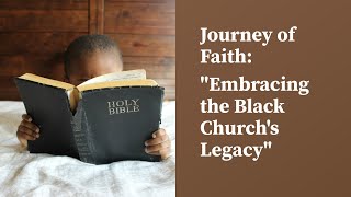 Pt 1 Journey of Faith quotEmbracing the Black Churchs Legacyquot  Jesus founds the Church [upl. by Tiphani]