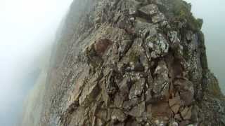 Crib Goch knife edge ridge walk by Snowdon Wales [upl. by Aenehs]