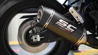 SCProject SC1S muffler for Yamaha MT07  Tracer 700  Racing [upl. by Ordnajela796]