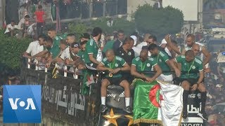 Algeria Crowds Celebrate AFCON Victory [upl. by Oluas]