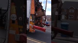 Mercedes Benz Bin lorry On Garden waste NME [upl. by Anawait]