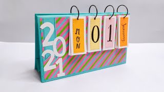 DIY Easy Desk Calendar 2021  Desk Decor [upl. by Giffy]