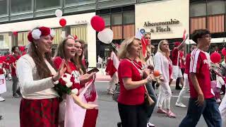 87th Annual Pulaski Day Parade Polish American New York City NYC USA 2024 Oct 6 Real Sounds Unedited [upl. by Laforge709]